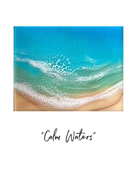 Calm Waters White Sand Beach Ocean Painting