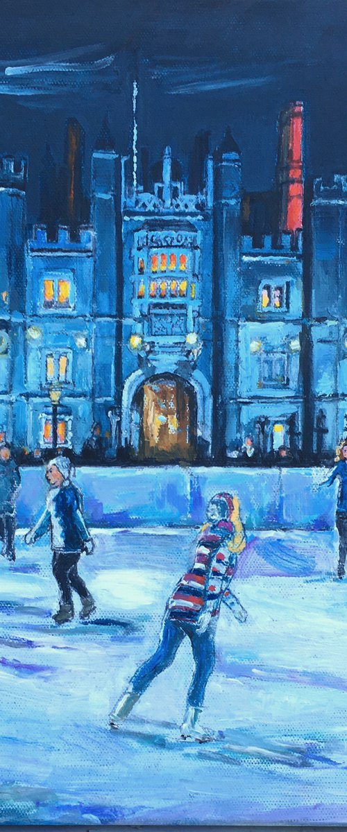Ice skating at Hampton Court by Patricia Clements