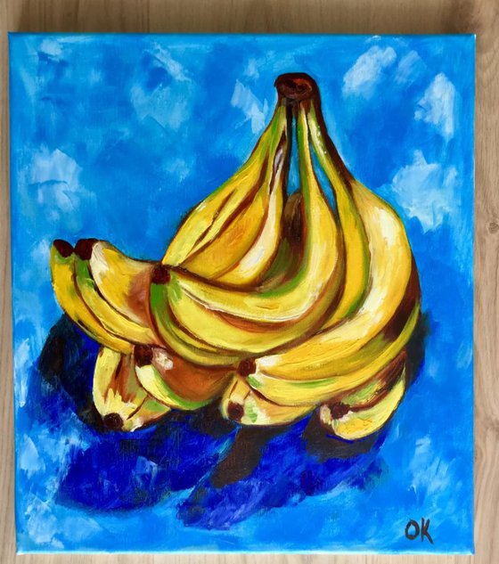 Bananas on  turquoise