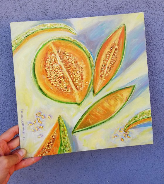 Tablescape with Melon Slices