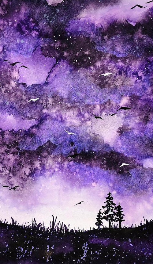 Purple Night & Moon by Svetlana Wittmann