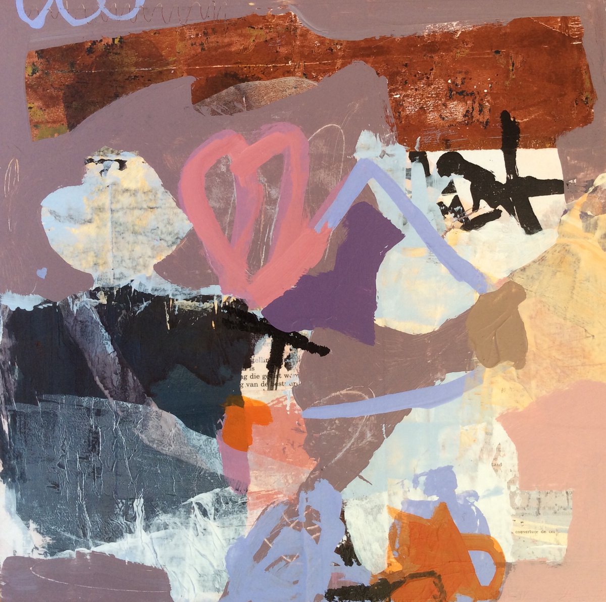 Abstract Painting By Linda Coppens, 12 X 12", 012022-5-Co, Original Artwork