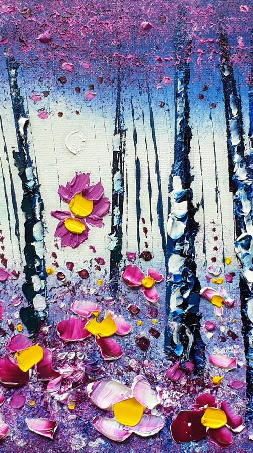 "Deep Violet Forest & Flowers in Love" by Phil Broad
