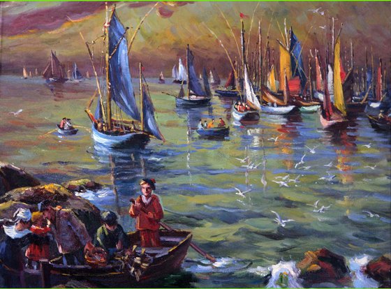 Douarnenez Brittany - My Early stage in painting 3462