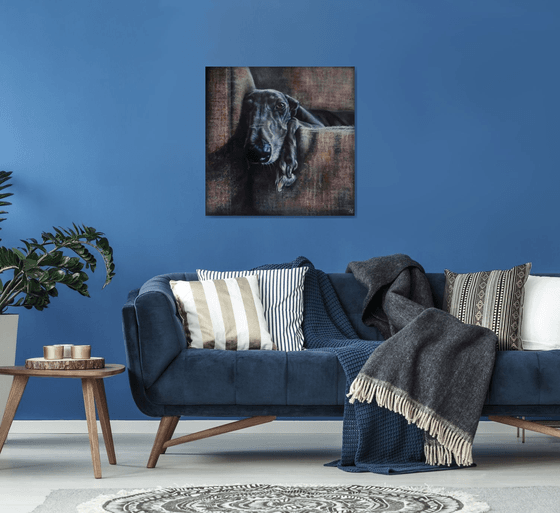 Greyhound painting called 'Home'