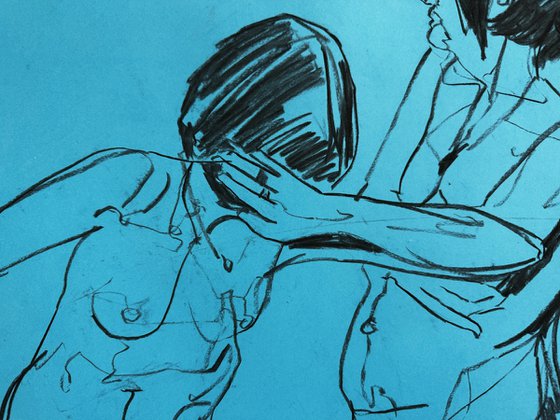 Two dramatic female nudes