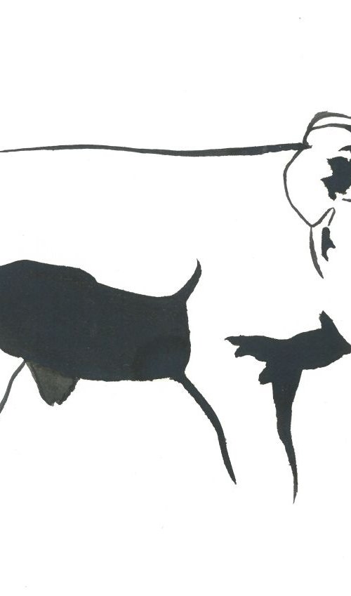 Pig I Animal Drawing by Ricardo Machado