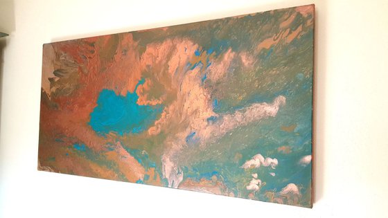 What's left from the Glacier- large abstract painting
