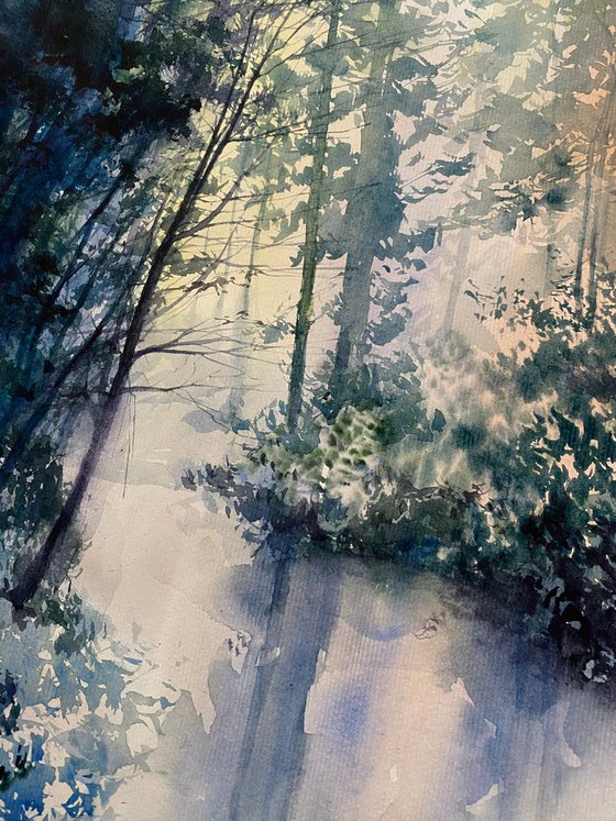 "River"  original watercolour painting