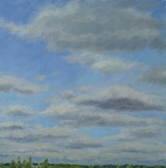 The High Sky - sunny sky landscape painting