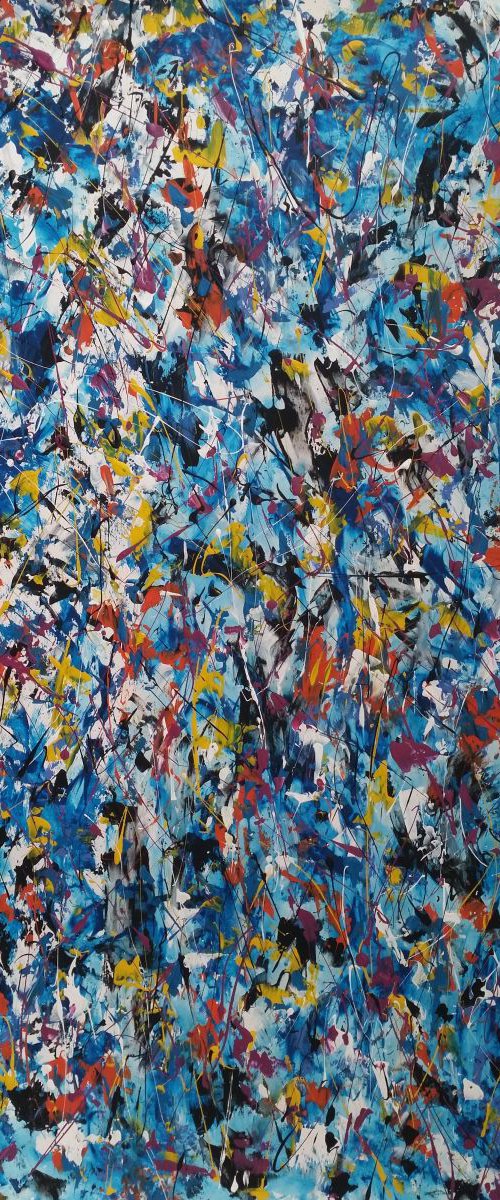 Abstract ACRYLIC PAINTING on CANVAS by M.Y. by Max Yaskin