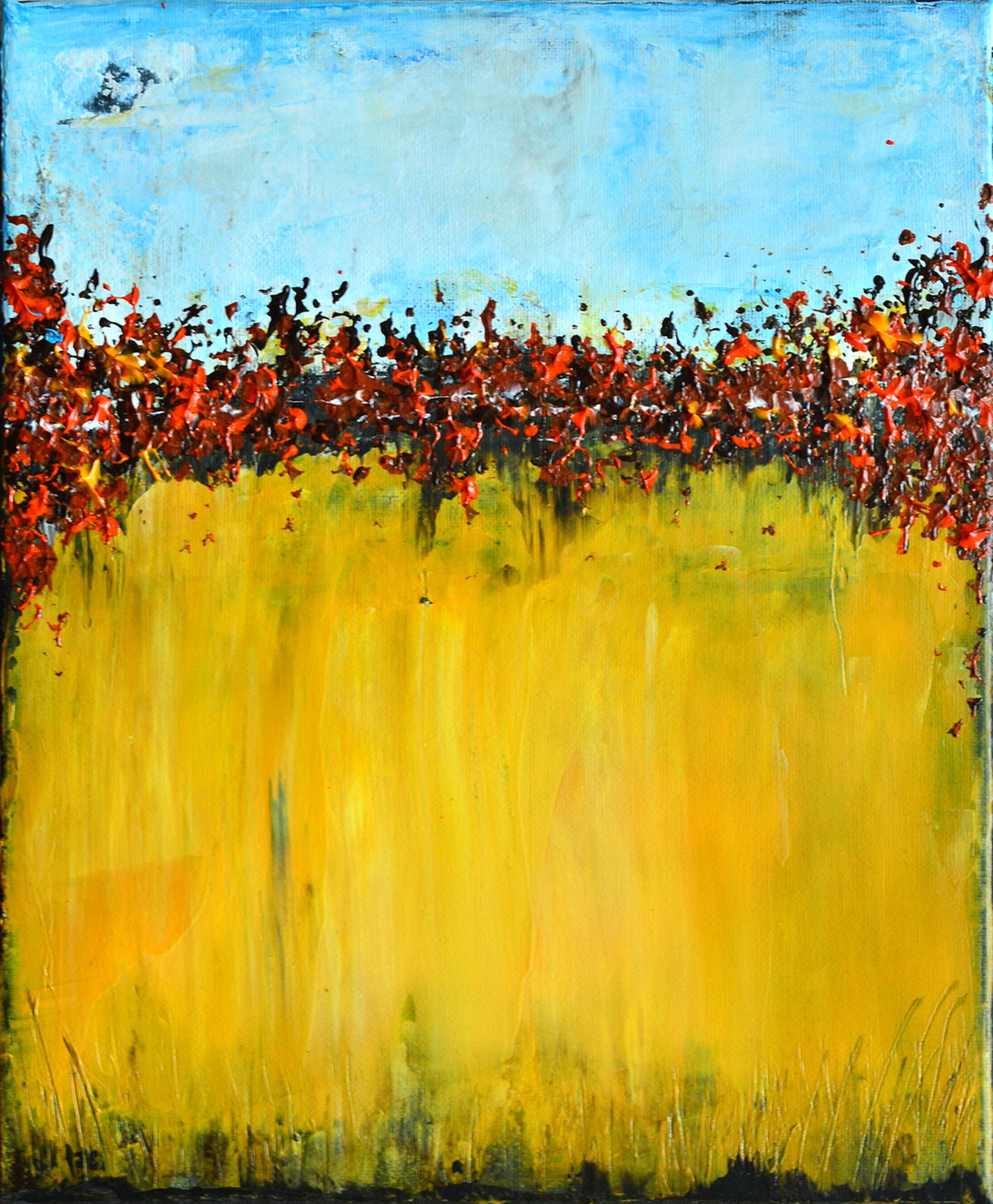Autumn Field Modern Abstract Gift Idea Artfinder