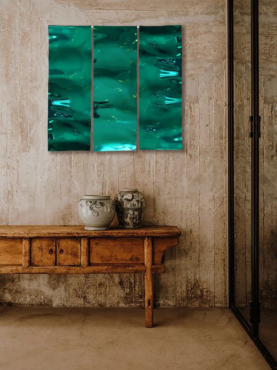 Geometric Abstract Sculpture By Anna Sidi-Yacoub, 35 X 34, Flourishing Garden, Original Artwork