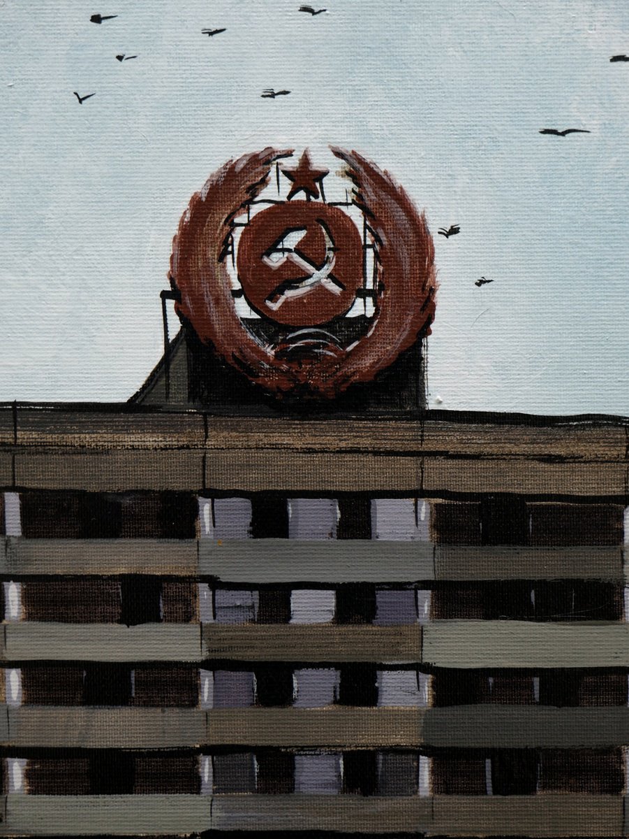 Eugene Gorbachenko | Original Acrylic Painting | Autumn In Pripyat | 50 X 70Cm | Artwork For Sale On Artfinder