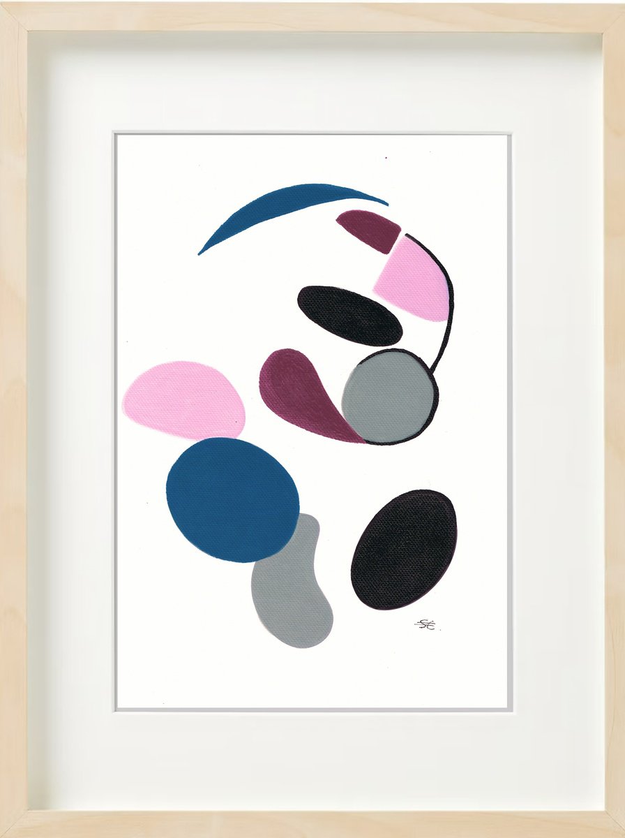 Abstract Acrylic Painting By Carla Sa Fernandes, 13 X 17, Ss16.S1, Original Artwork