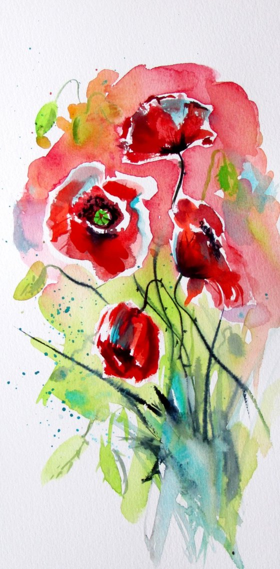 Playful poppies VII