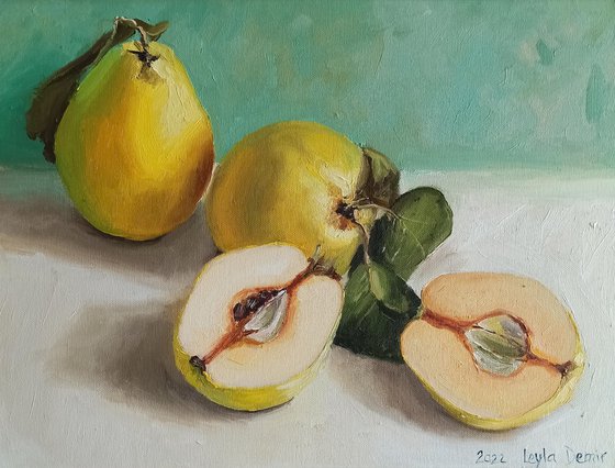 Quinces fruit still life