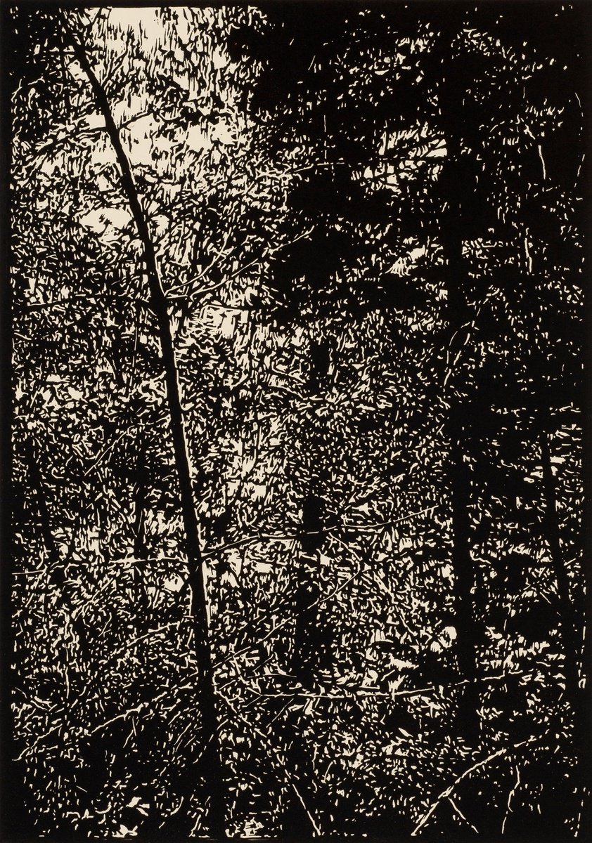 Impressionistic Landscape Linocut By David Conn, 15 X 22, Upper Ridge/Pecos Wilderness, Original Artwork