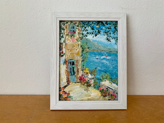Terrace with flowers