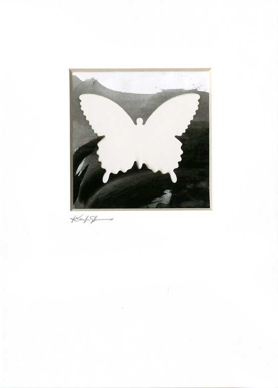 Butterfly Collage Collection 1 - 3 Minimalist Collages by Kathy Morton Stanion