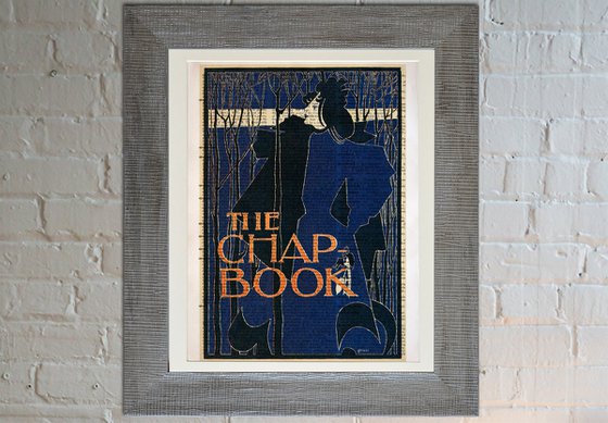 The Chap-Book - Collage Art Print on Large Real English Dictionary Vintage Book Page