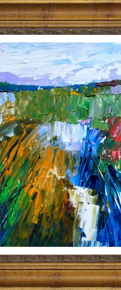 Abstract Hampshire Landscape III by Jan Rippingham