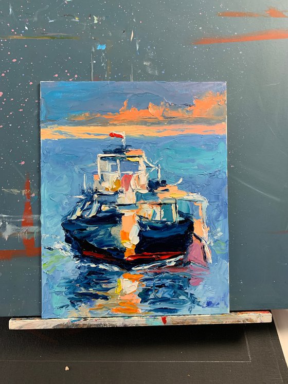 Sail boat. Yacht.