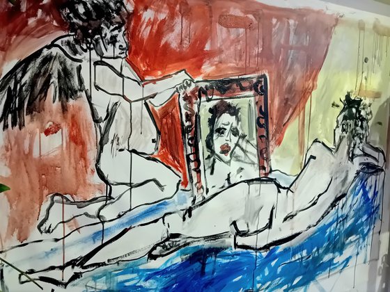 Mujer cama
