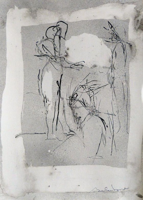 Scribbles 7, ink on paper 21x29 cm