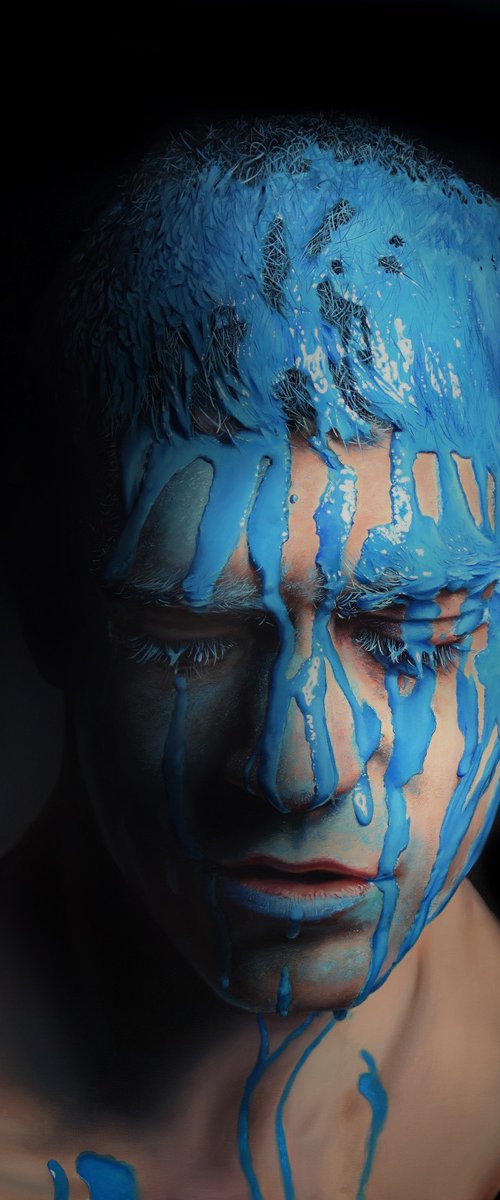 Blue face by Duhaj Peter