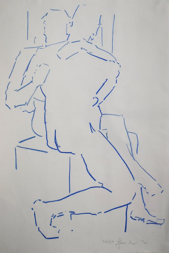 Study of a combined male and female Nudes - Life Drawing No 505