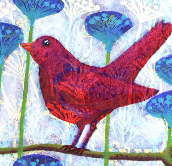 A little red Happiness bird