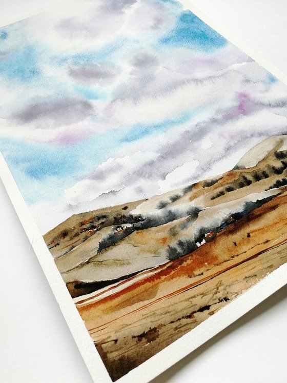 Clouds landscape painting