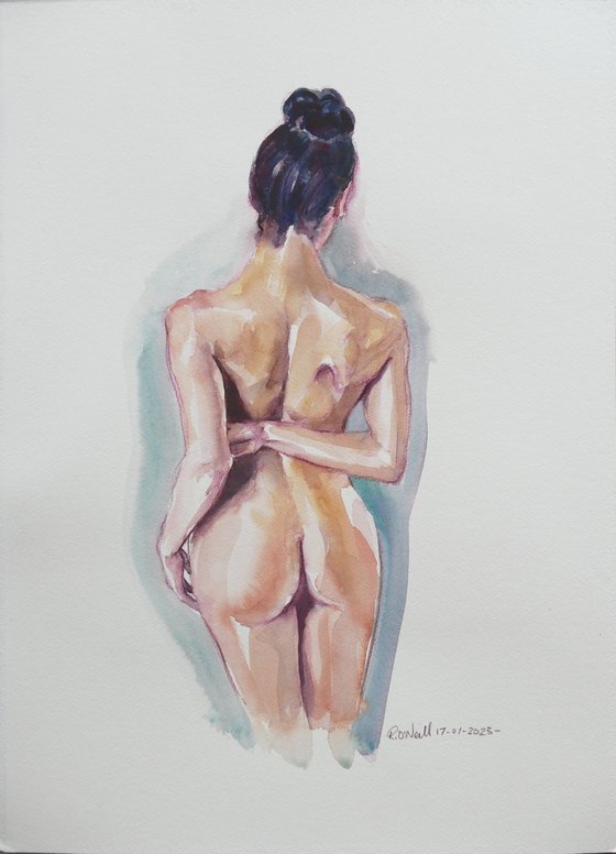 Standing female nude