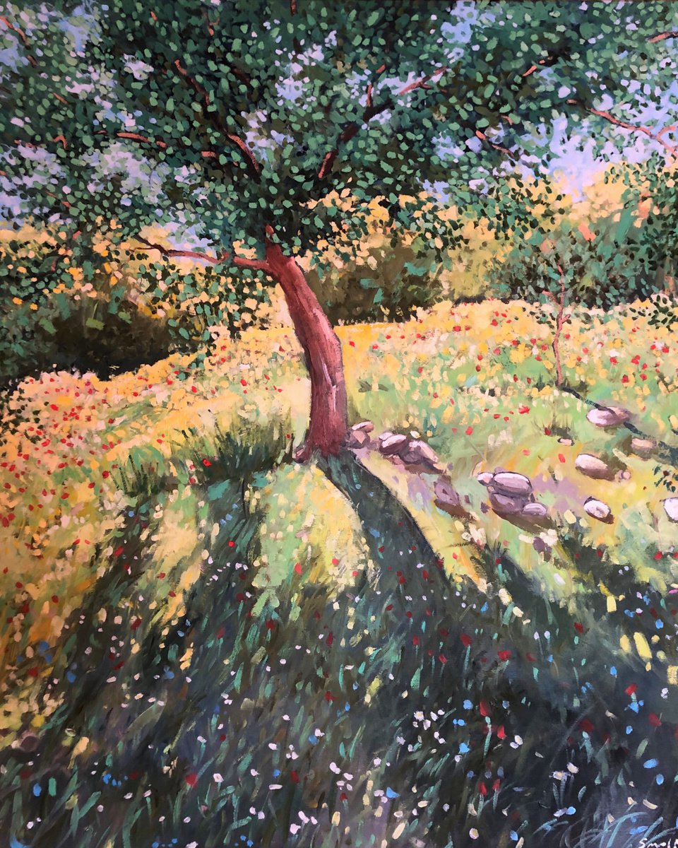 Olive Tree Painting by Volodymyr Smoliak