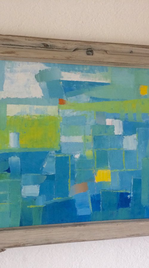 Marine landscape with lighthouse by Ilaria Dessí