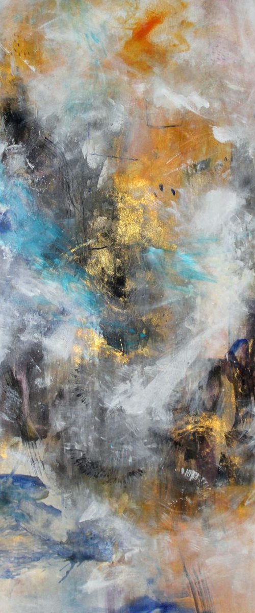 Autumn sun. Abstract painting, large canvas art, original canvas painting, abstract art, contemporary art by Zuzana Petrakova