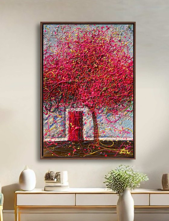 Under the Magenta Canopy - Framed
