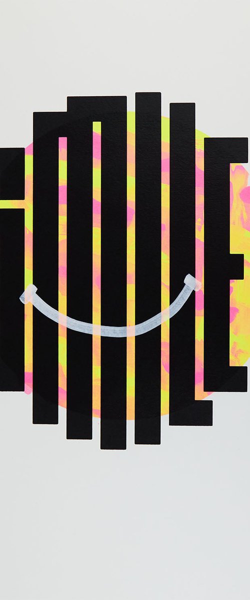 Smile (mono print) by James Kingman