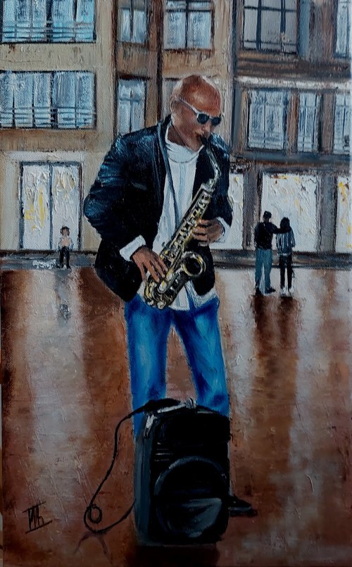 Street musician by Ira Whittaker