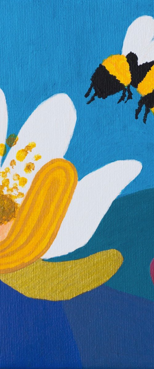 Bee and flower by Molly Brin