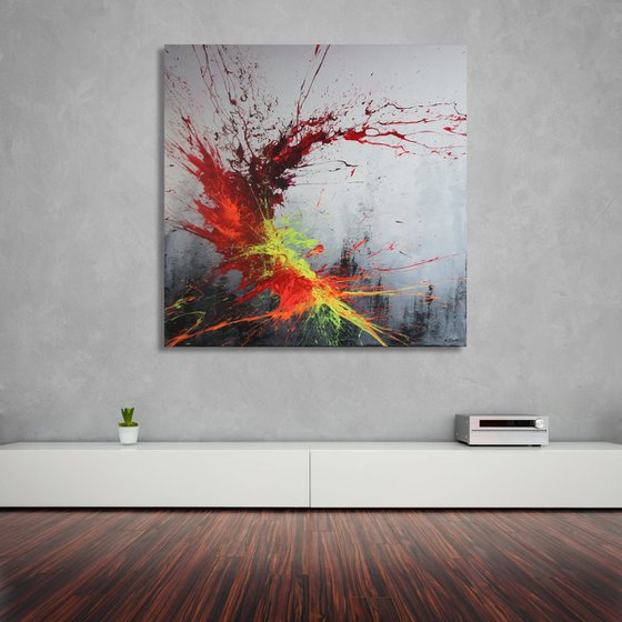 Twisting Fire II (Spirits Of Skies 100125) (100 x 100 cm) XXL (40 x 40 inches)