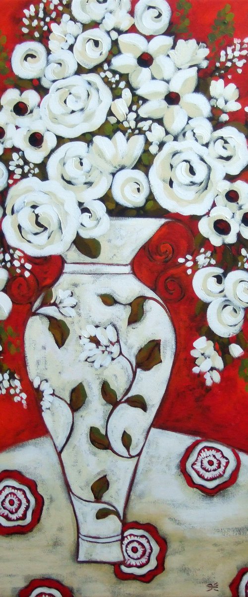 Red & White by Karen Rieger