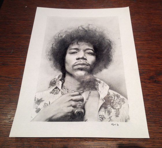 Jimi Hendrix - Graphite Pencil Drawing