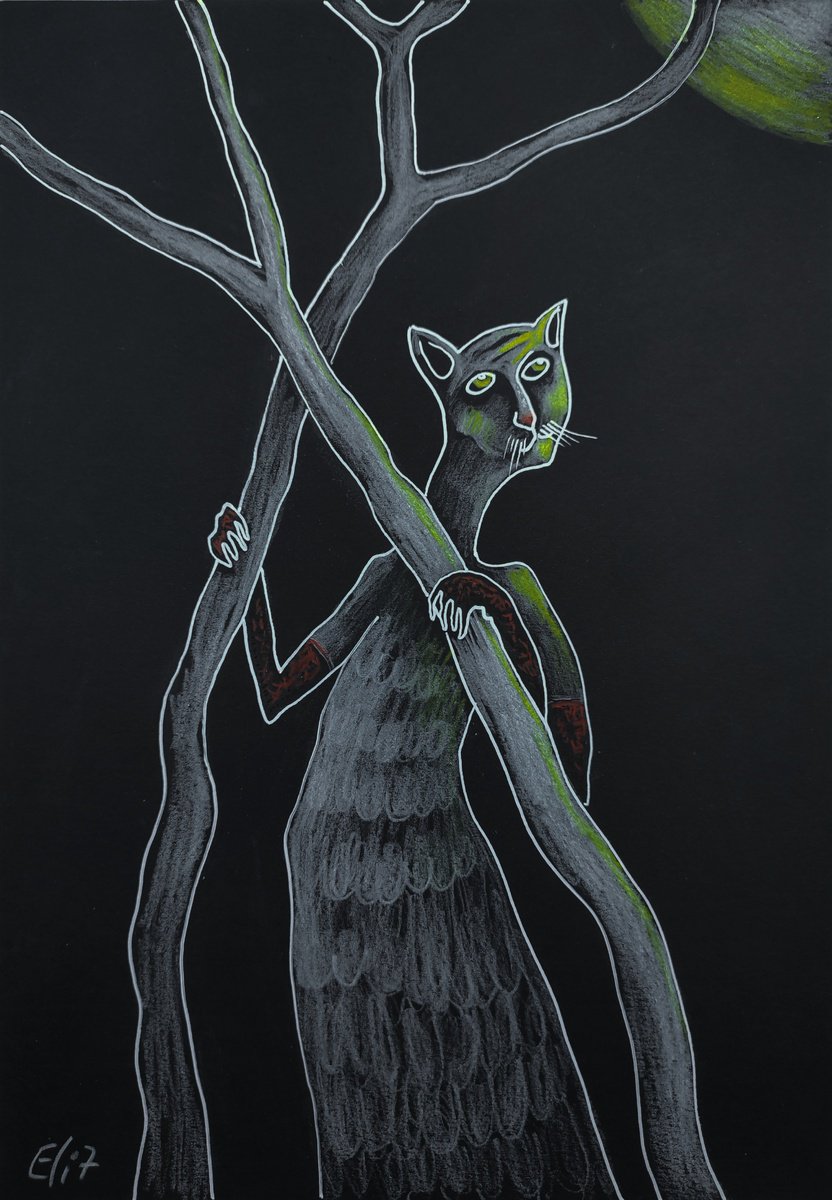 Surrealistic Drawing , Strange Dream By Elisheva Nesis, 9 X 13, Artwork For Sale On Artfinder