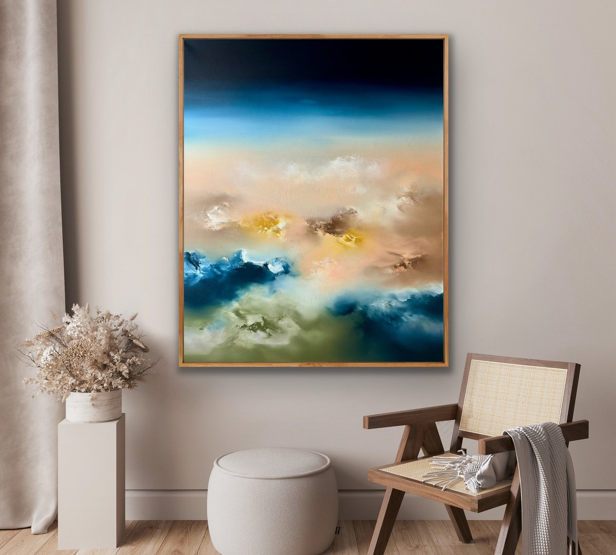 Abstract Oil Painting By Jonesy, 31 X 39, Angelica, Original Artwork