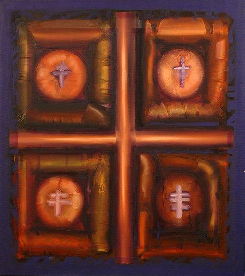 "Golden Cross" (Zlatni Krst), 90x100 by Divna Jelenkovic
