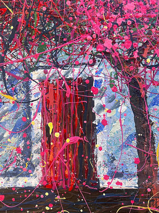 Under the Magenta Canopy - Framed