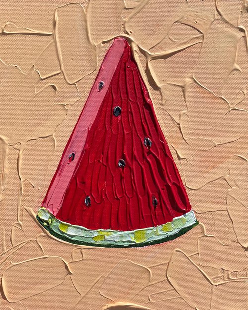 Watermelon slice (orange) by Guzaliya Xavier