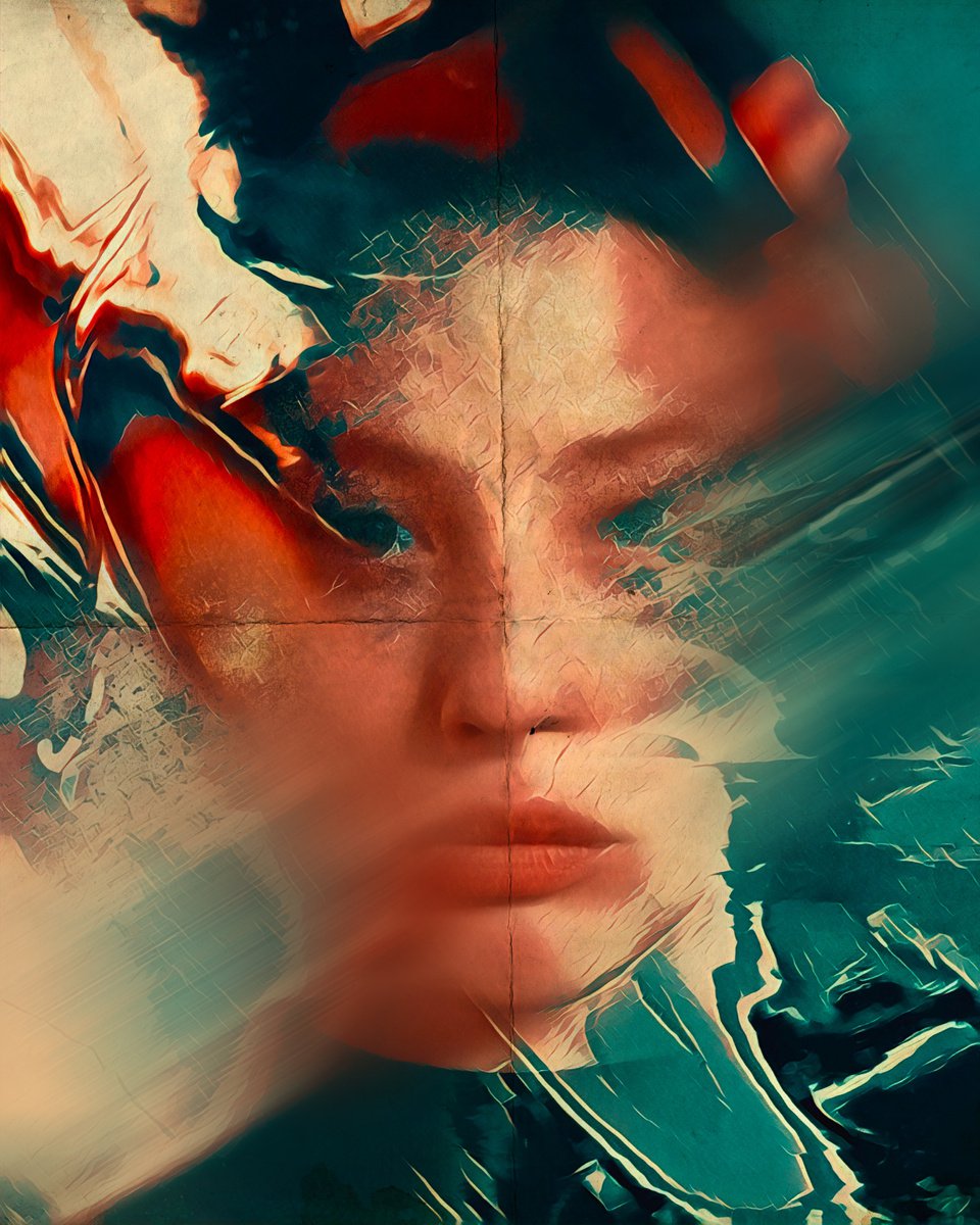 Art Color Face Vol. 72 - ?olor distortion 2. Art portrait on canvas by Elmira Namazova
